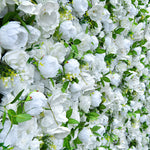 Aliflowers Cream Rose with Green Leaves Artificial Flowers Wall Decoration ALFWL105 - Ali Flowers