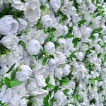 Aliflowers Cream Rose with Green Leaves Artificial Flowers Wall Decoration ALFWL105 - Ali Flowers