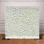 Aliflowers Cream Rose Roll Up Fabric Artificial Flower Wall for Sale ALFWL065 - Ali Flowers