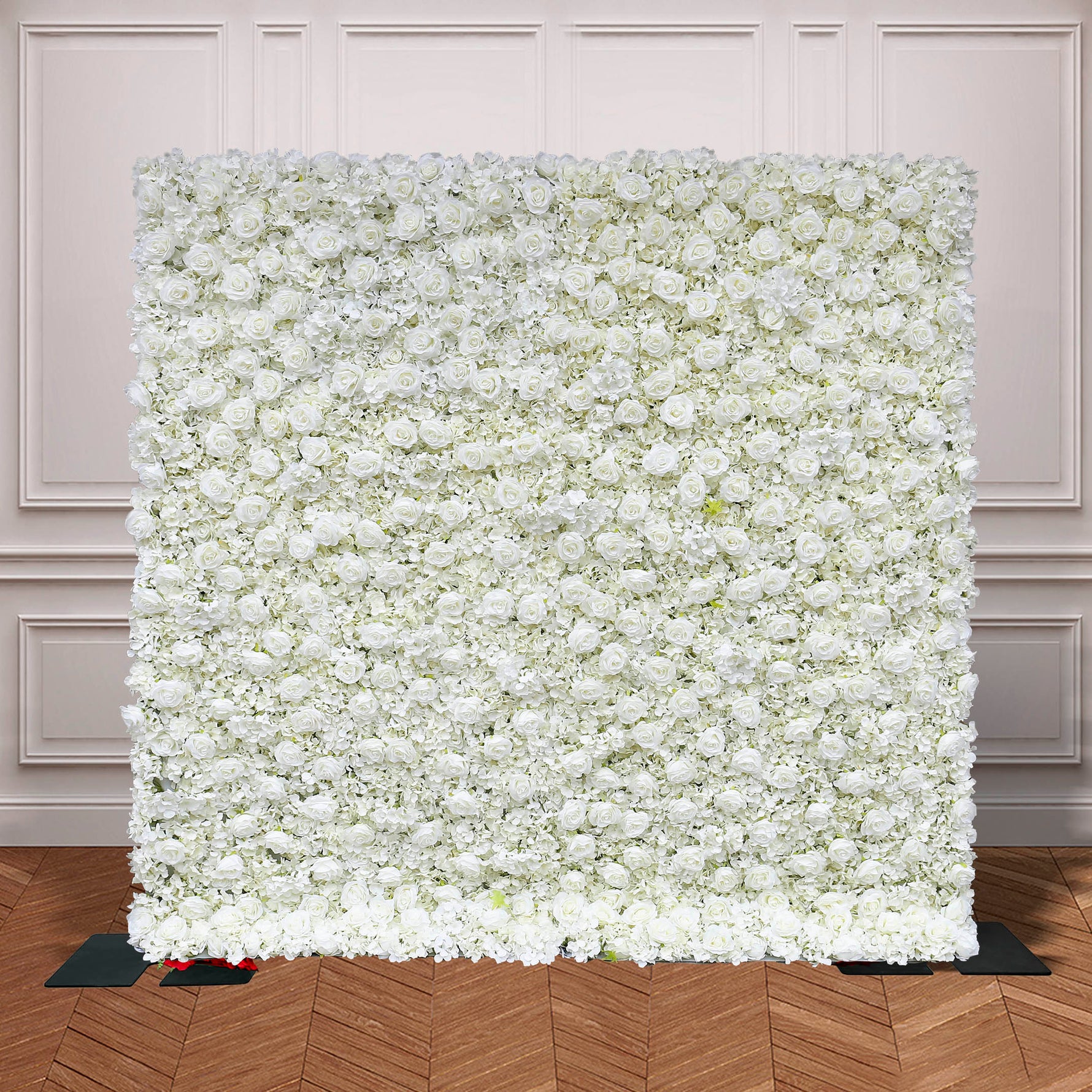 Aliflowers Cream Rose Roll Up Fabric Artificial Flower Wall for Sale ALFWL065 - Ali Flowers