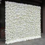 Aliflowers Cream Rose Roll Up Fabric Artificial Flower Wall for Sale ALFWL065 - Ali Flowers