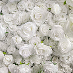 Aliflowers 3D Customize Roll Up Cloth White Floral Wall Wedding Backdrop wall ALFWL069 - Ali Flowers