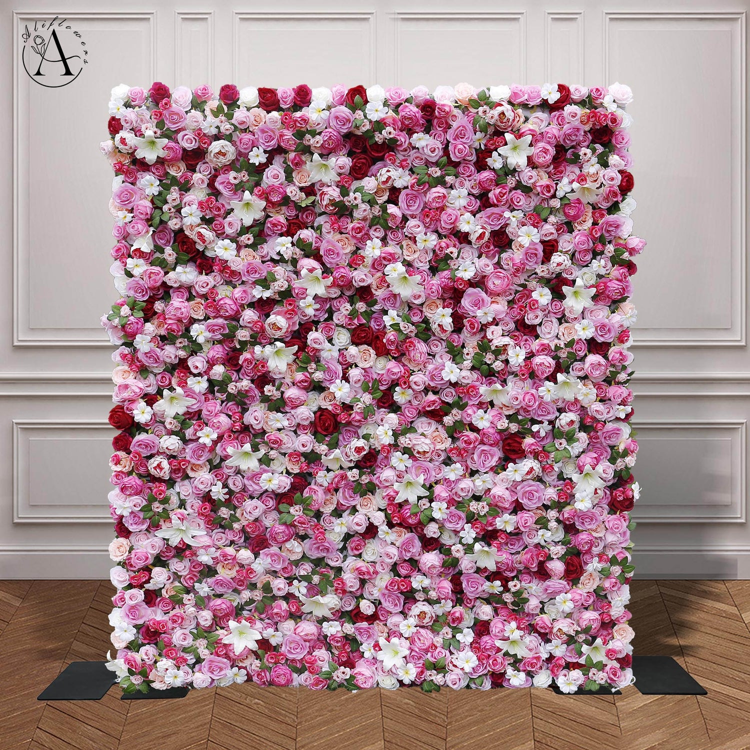 Aliflowers 3D Pink Flower Wall for a Wedding ALFWL051 - Ali Flowers