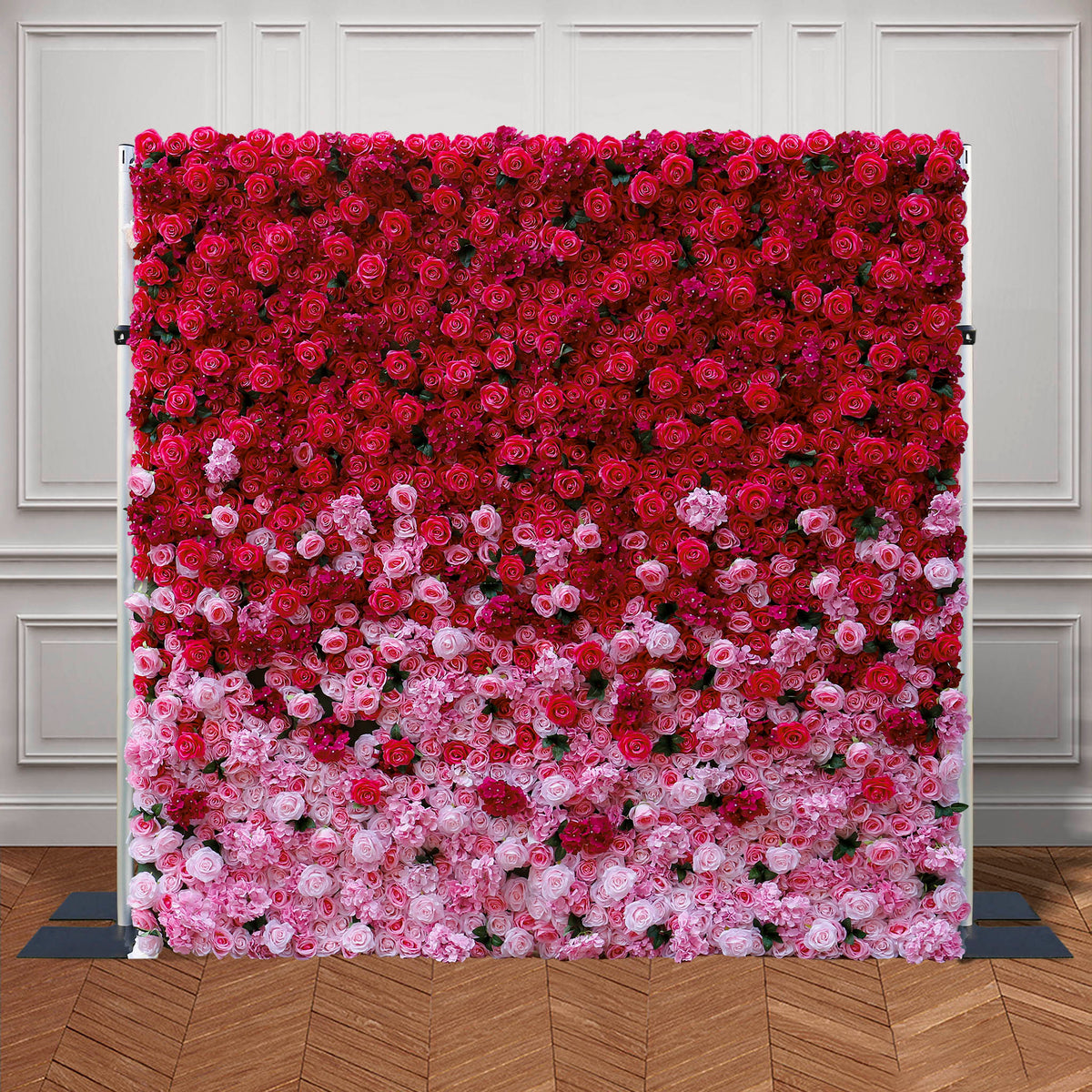 Aliflowers 3D Gradient Color Pink to Hot Pink Fabric Curtain Flower Backdrop Wall ALFWL110 - Ali Flowers