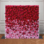Aliflowers 3D Gradient Color Pink to Hot Pink Fabric Curtain Flower Backdrop Wall ALFWL110 - Ali Flowers