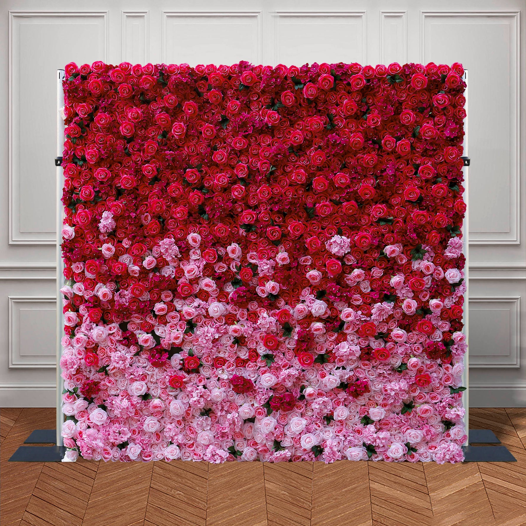 Aliflowers 3D Gradient Color Pink to Hot Pink Fabric Curtain Flower Backdrop Wall ALFWL110 - Ali Flowers