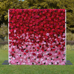 Aliflowers 3D Gradient Color Pink to Hot Pink Fabric Curtain Flower Backdrop Wall ALFWL110 - Ali Flowers