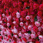 Aliflowers 3D Gradient Color Pink to Hot Pink Fabric Curtain Flower Backdrop Wall ALFWL110 - Ali Flowers