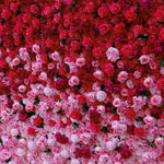 Aliflowers 3D Gradient Color Pink to Hot Pink Fabric Curtain Flower Backdrop Wall ALFWL110 - Ali Flowers