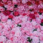 Aliflowers 3D Gradient Color Pink to Hot Pink Fabric Curtain Flower Backdrop Wall ALFWL110 - Ali Flowers