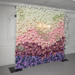 Gradient Colorful Rose & Hydrangea 5D Flower Wall with Babysbreath ALFWL150 - Ali Flowers