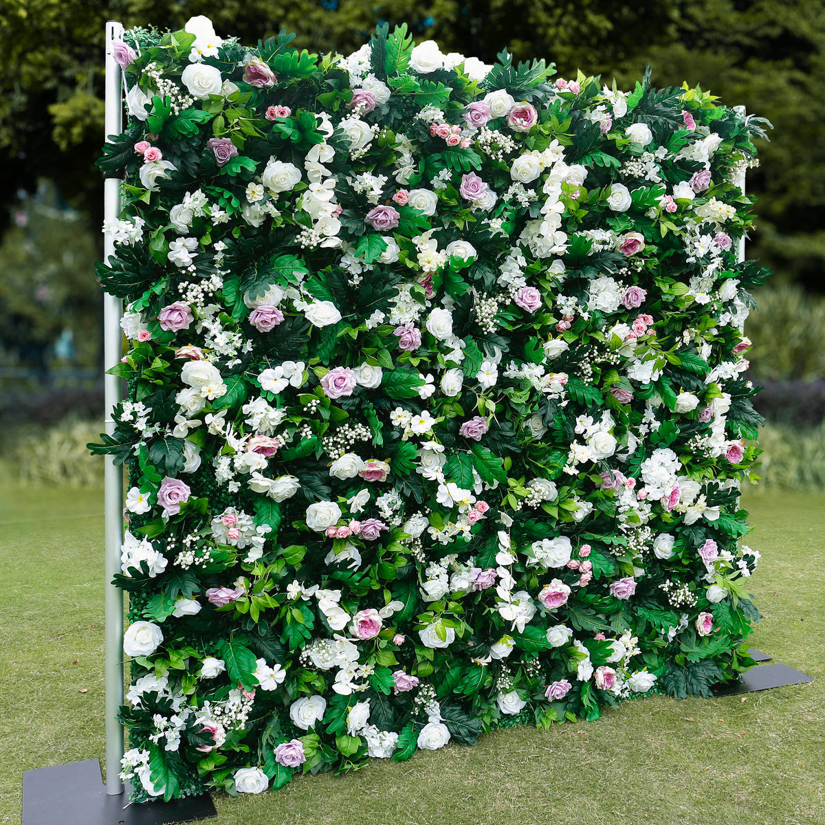 Aliflowers Diamond Rose with Greenery Flower for Wedding Backdrop ALFWL081 - Ali Flowers