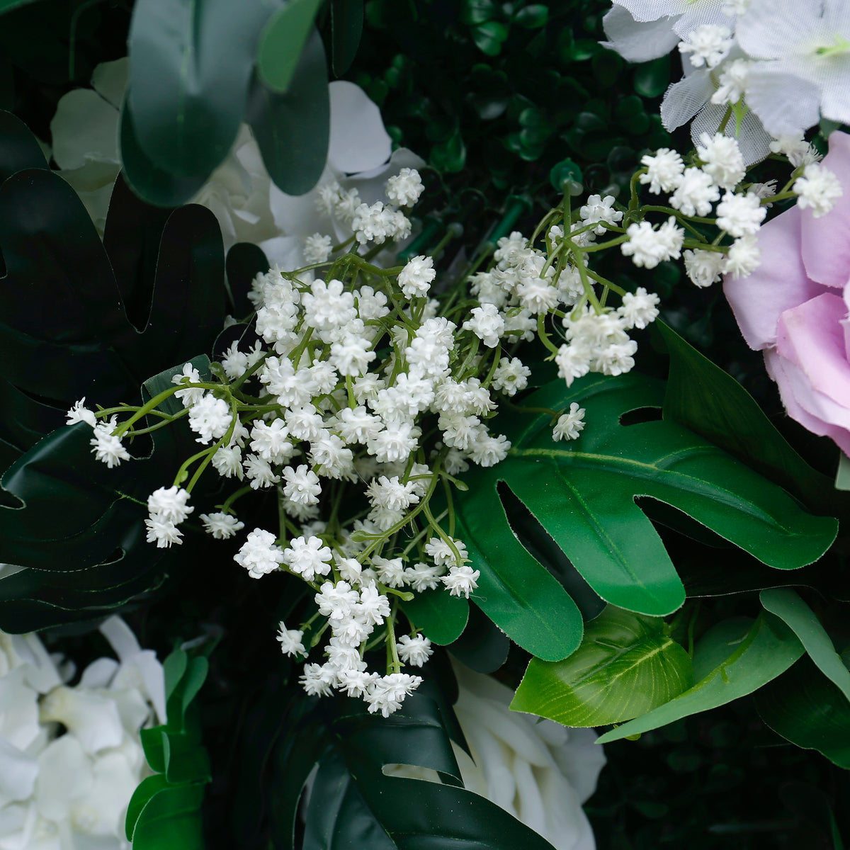 Aliflowers Diamond Rose with Greenery Flower for Wedding Backdrop ALFWL081 - Ali Flowers