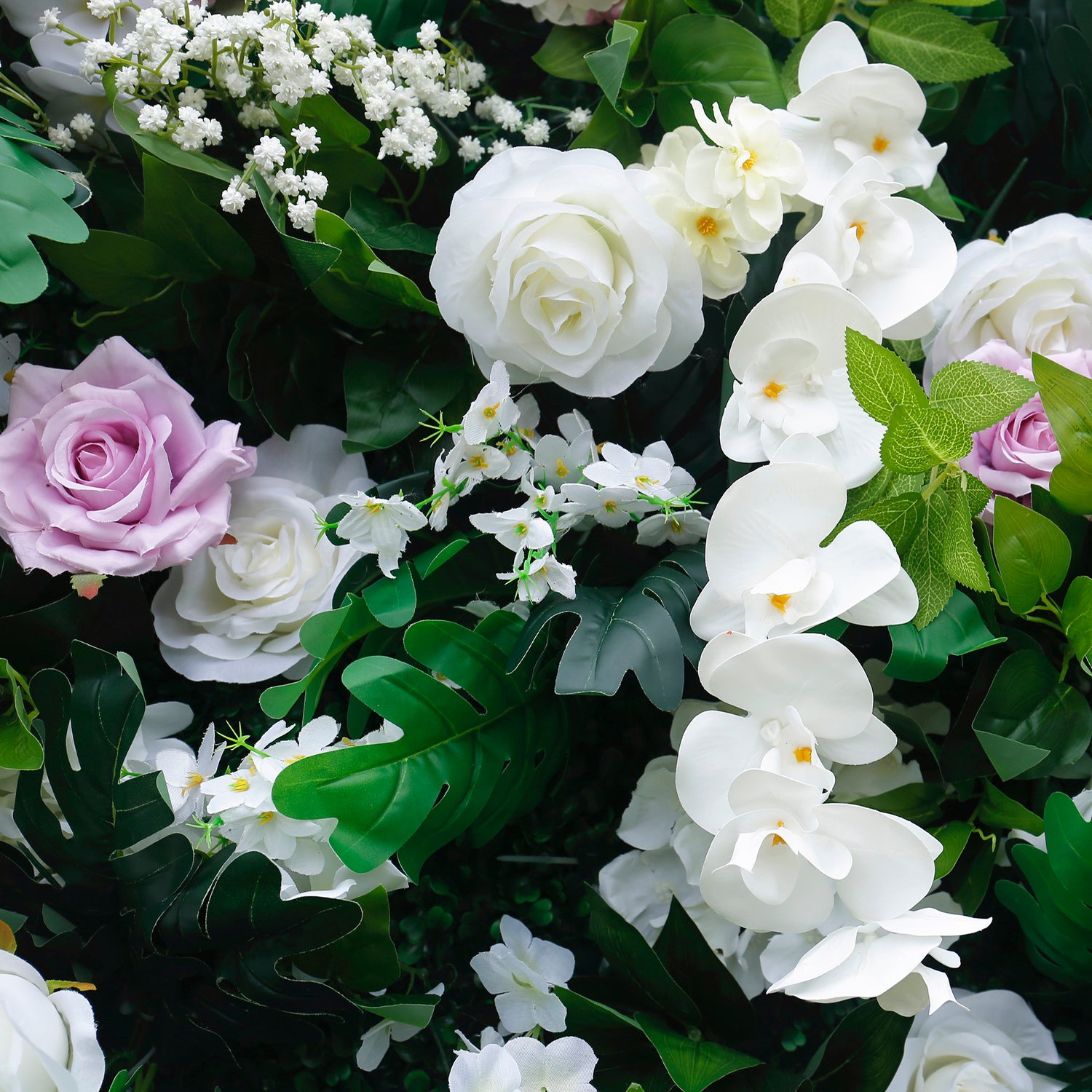 Aliflowers Diamond Rose with Greenery Flower for Wedding Backdrop ALFWL081 - Ali Flowers