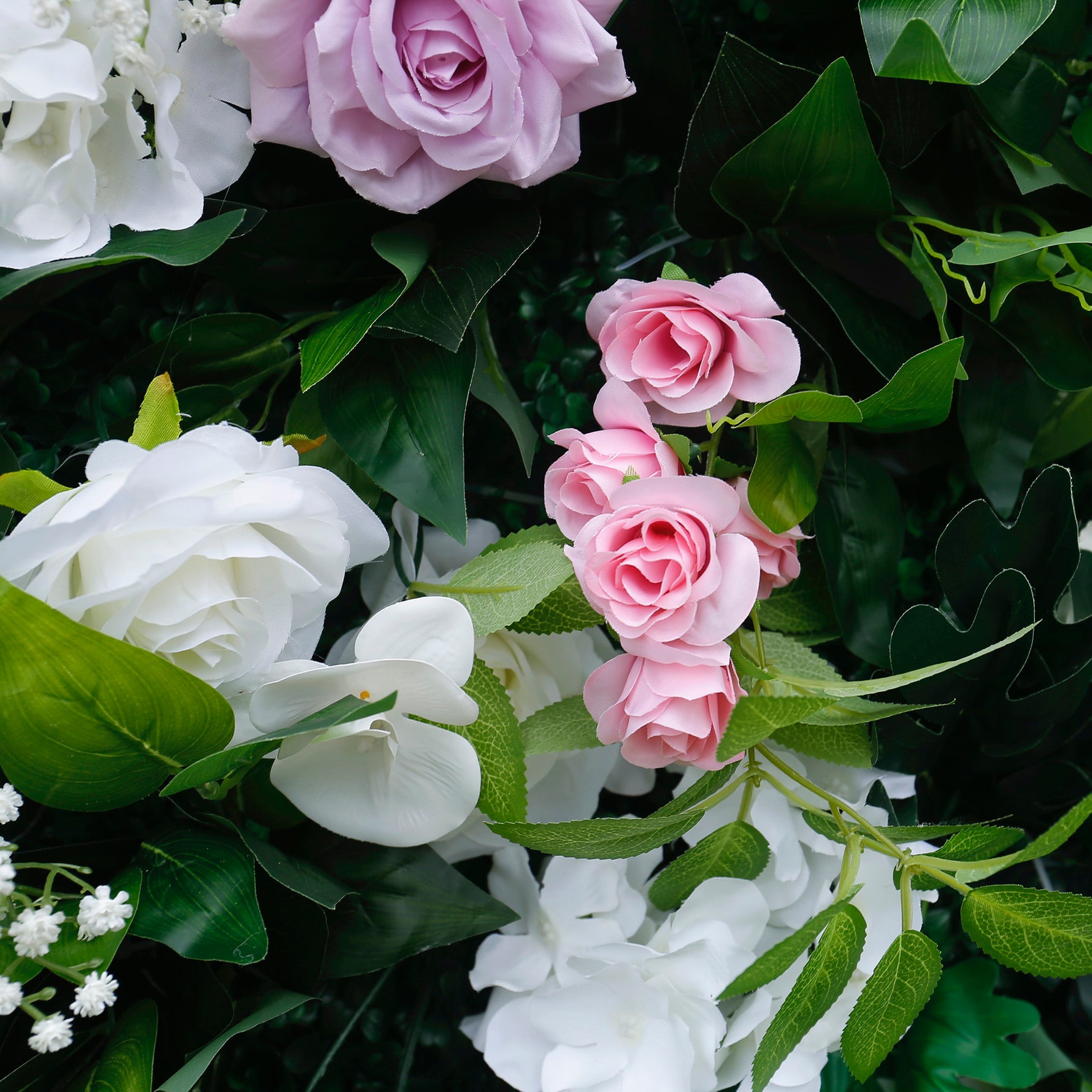 Aliflowers Diamond Rose with Greenery Flower for Wedding Backdrop ALFWL081 - Ali Flowers