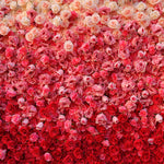 Aliflowers 5D Handmade Cloth Gradient Rose Artificial Floral Wall ALFWL119 - Ali Flowers