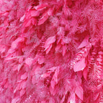Aliflowers Hot Pink Feathered Leaf Wall – 3D Faux Floral Backdrop for Events & Weddings