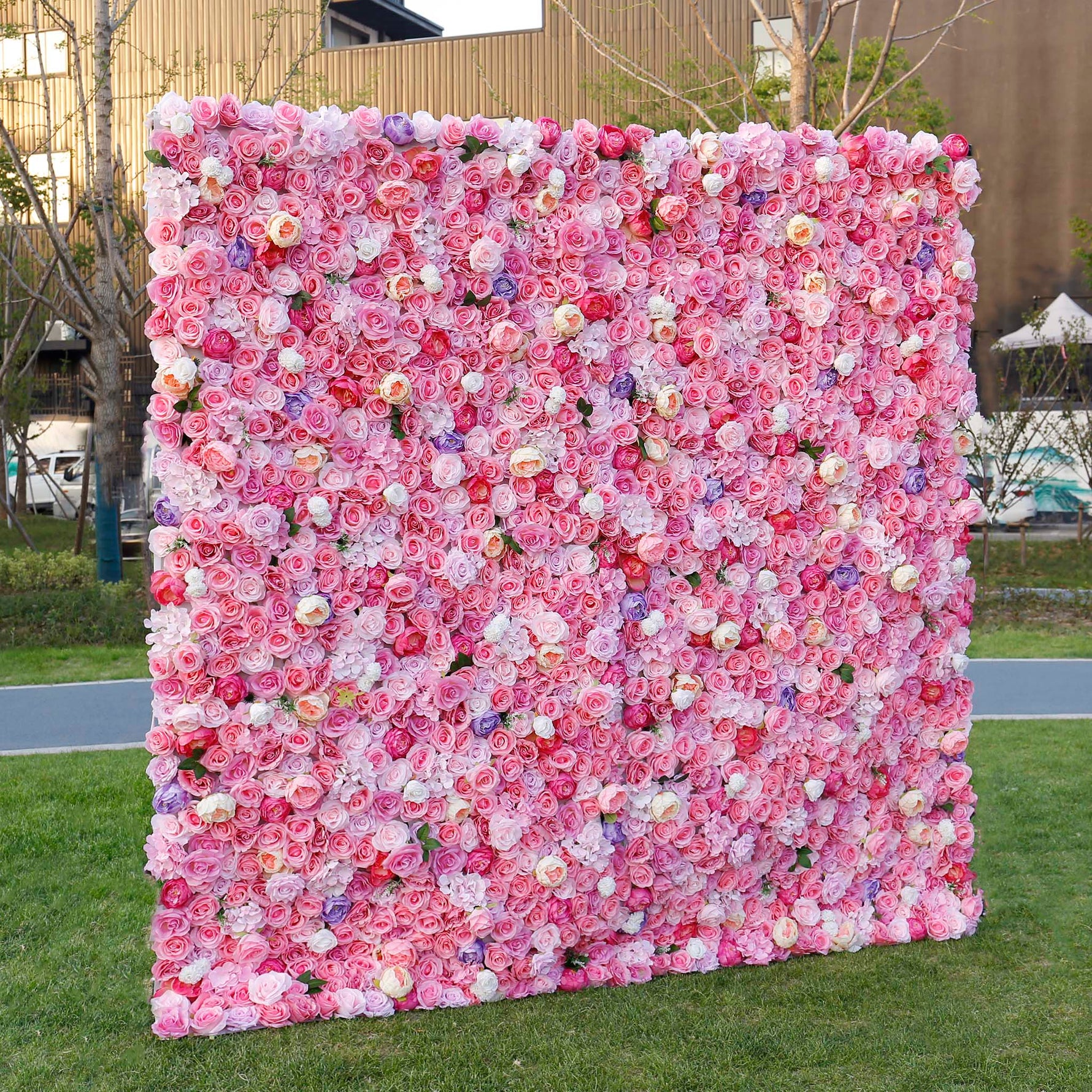 Aliflowers 3D Hot Pink Flowers for Wall Wedding Decorative ALFWL045 - Ali Flowers