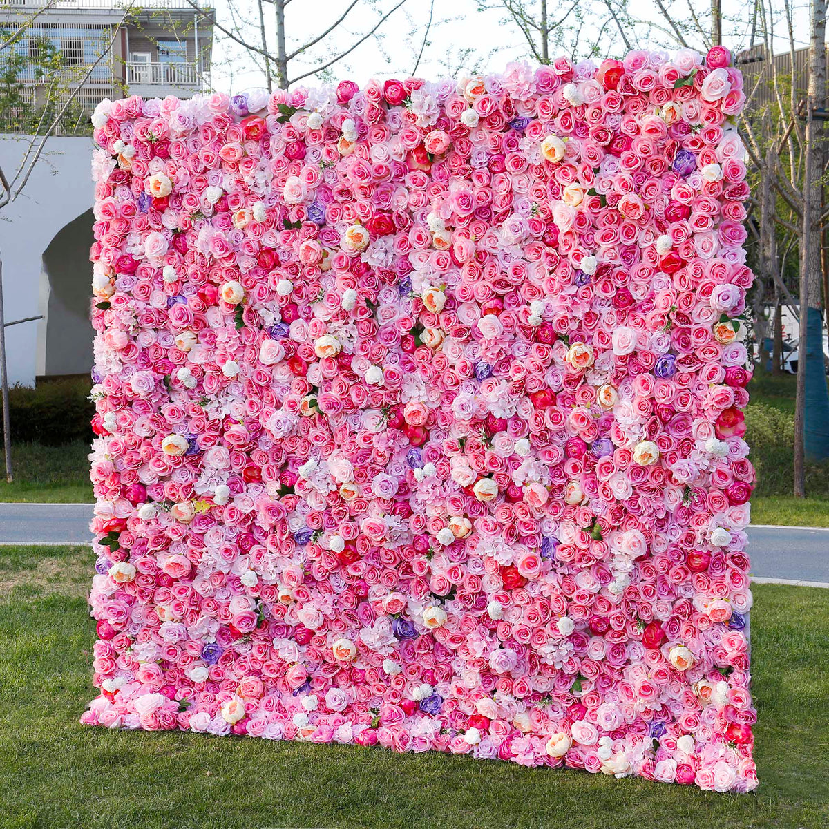 Aliflowers 3D Hot Pink Flowers for Wall Wedding Decorative ALFWL045 - Ali Flowers