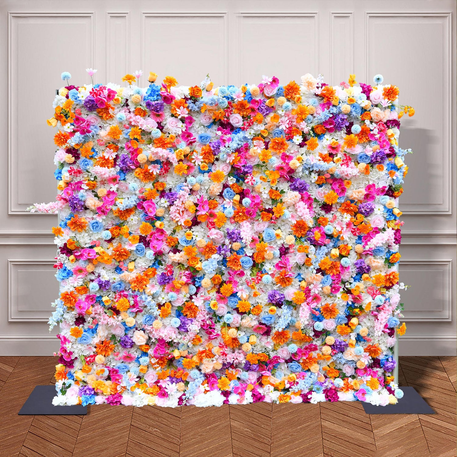 Aliflowers 5D Colorful Flowers Larkspur Artificial Flower Wall Swag ALFWL103 - Ali Flowers