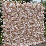 Ali Flowers 5D Light Brown Silk Flower Wall Backdrop for Wedding Event Party ALFWL019 - Ali Flowers