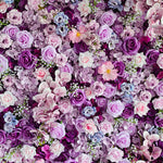 Aliflowers 5D Light Purple Fabric Flower Wall Wedding Backdrop Party Decoration ALFWL169