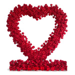 Aliflowers Luxurious Red Rose Floral Heart-Shaped Arch Proposal Backdrop ALFAH018