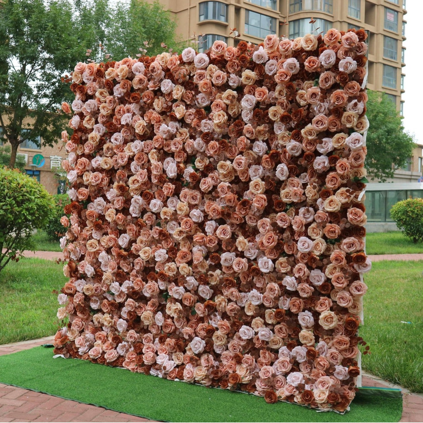 Aliflowers 3D Mixed Rose Flower Wall Backdrop Romantic Wedding & Event Decor ALFWL189