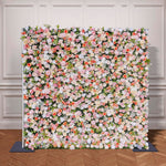 Aliflowers Orange Peony Cloth Fabric Backdrop Flower Wall ALFWL106 - Ali Flowers