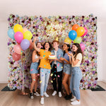 Aliflowers 5D Pastel Paradise Rolling Up Cloth Flower Wall | Vibrant Roses & Soft Blooms - Ali Flowers