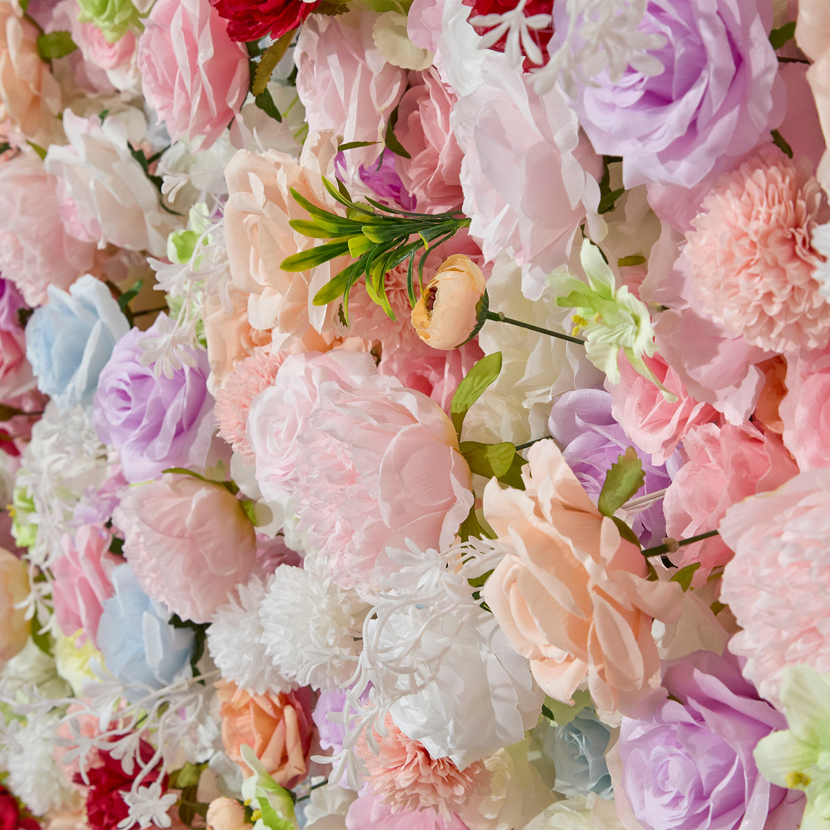 Aliflowers 5D Pastel Paradise Rolling Up Cloth Flower Wall | Vibrant Roses & Soft Blooms - Ali Flowers