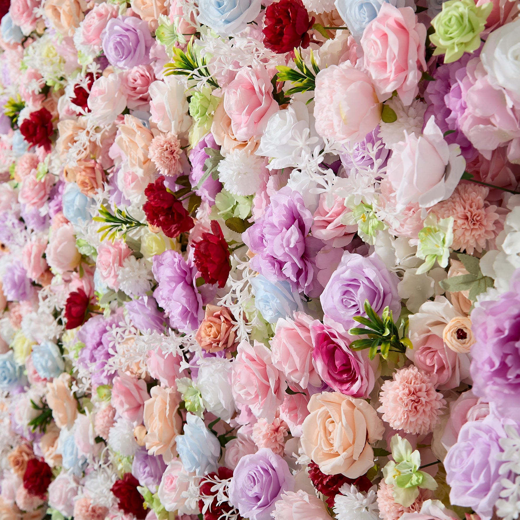 Aliflowers 5D Pastel Paradise Rolling Up Cloth Flower Wall | Vibrant Roses & Soft Blooms - Ali Flowers