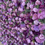 Ali Flowers 5D Periwinkle Purple Flower Wall Roses and Lilies Roll-Up Curtain for Wedding Decor ALFWL021 - Ali Flowers
