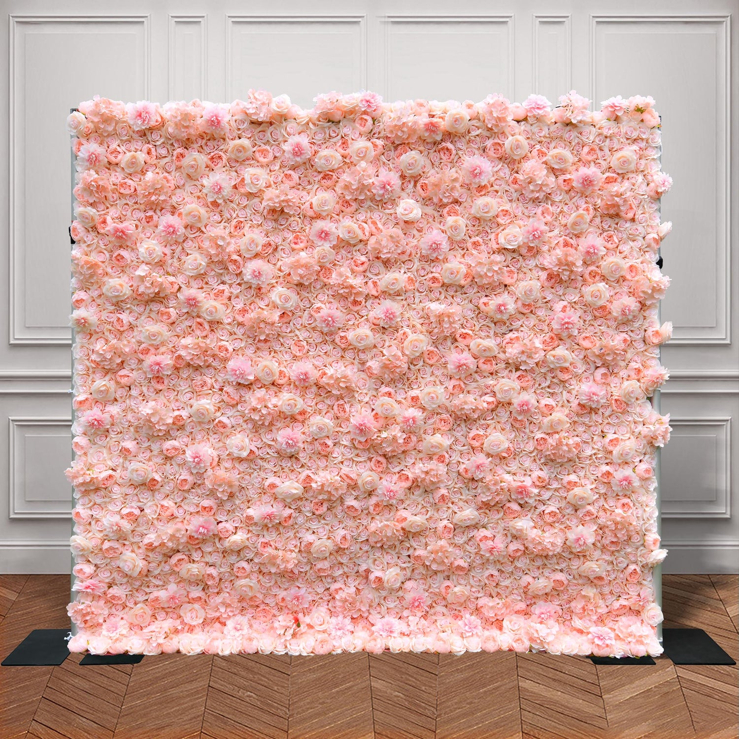 Aliflowers Hydrangea Rose Dalia Curtain Pink 2D Flower Wall Backdrop ALFWL104 - Ali Flowers