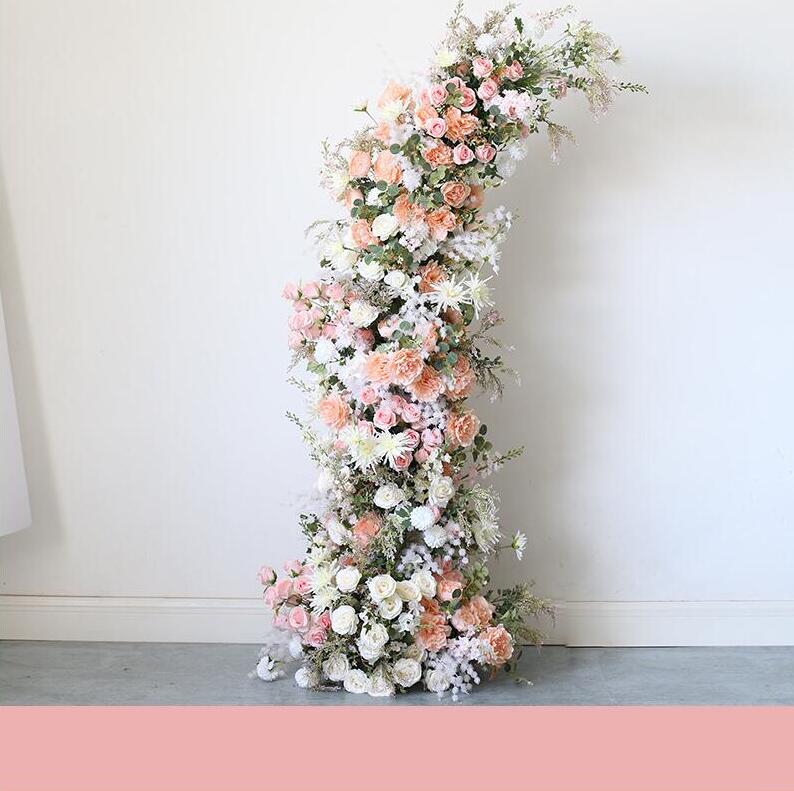 Aliflowers Blush Series Christmas Cactus Horn Arch Backdrop ALFAC014 - Ali Flowers