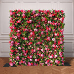 Aliflowers 3D Big Peony with Plant Fabric Floral Backdrop Wall Shopping Mall Window Display ALFWL059 - Ali Flowers