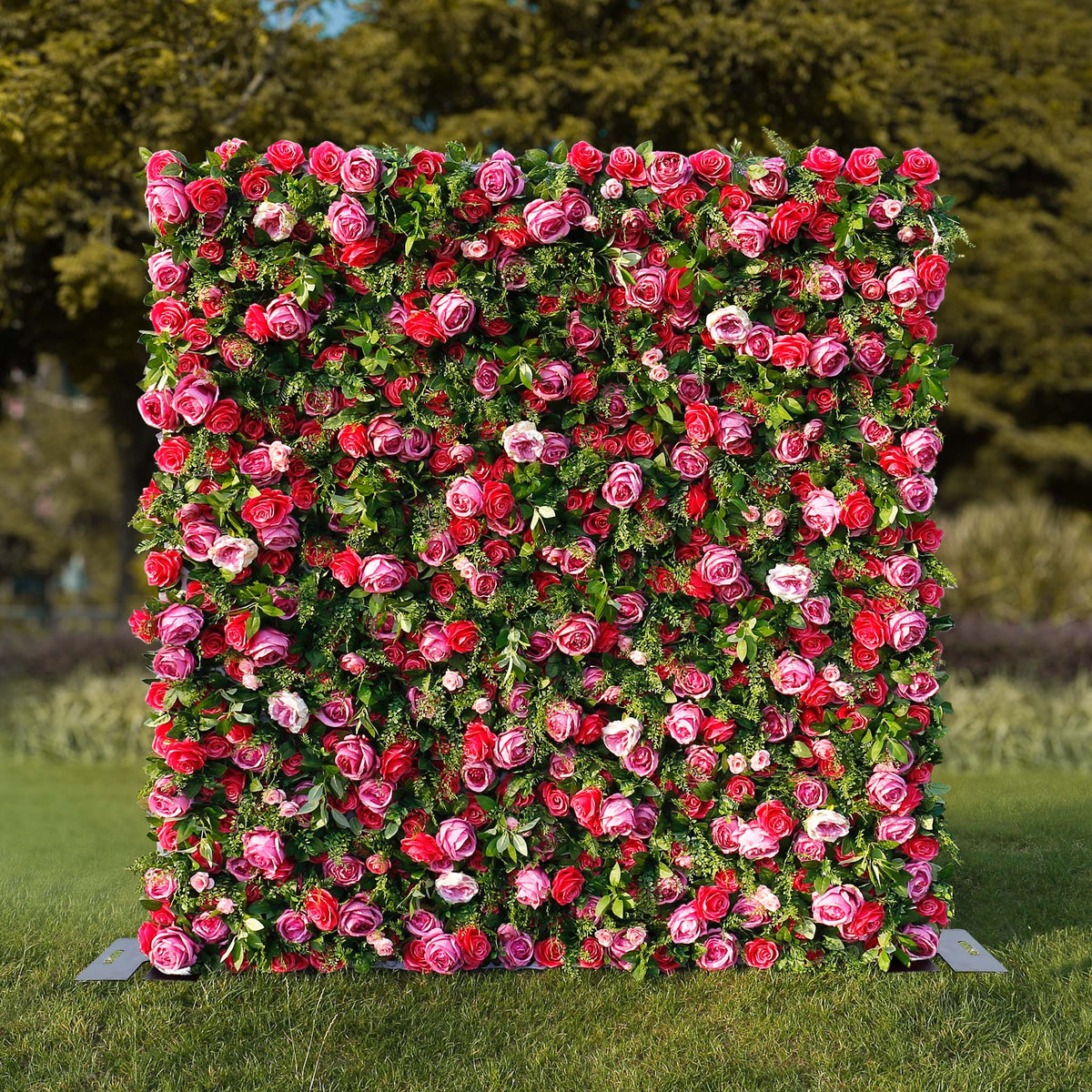 Aliflowers 3D Big Peony with Plant Fabric Floral Backdrop Wall Shopping Mall Window Display ALFWL059 - Ali Flowers