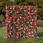 Aliflowers 3D Big Peony with Plant Fabric Floral Backdrop Wall Shopping Mall Window Display ALFWL059 - Ali Flowers