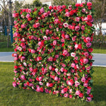 Aliflowers 3D Big Peony with Plant Fabric Floral Backdrop Wall Shopping Mall Window Display ALFWL059 - Ali Flowers