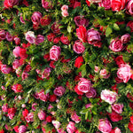 Aliflowers 3D Big Peony with Plant Fabric Floral Backdrop Wall Shopping Mall Window Display ALFWL059 - Ali Flowers