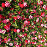 Aliflowers 3D Big Peony with Plant Fabric Floral Backdrop Wall Shopping Mall Window Display ALFWL059 - Ali Flowers