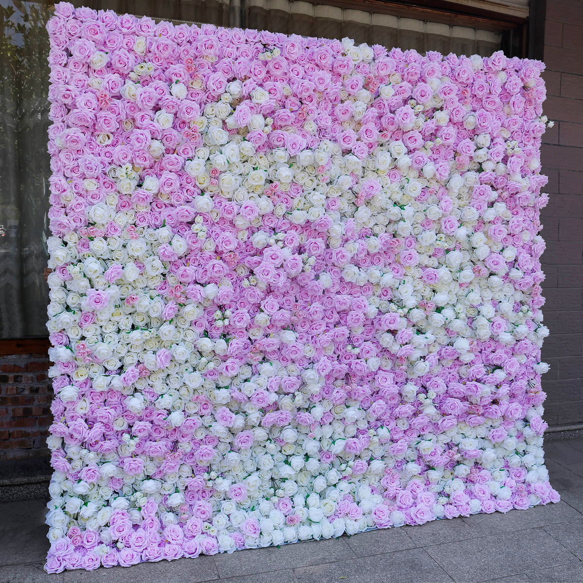 Aliflowers Pink White Colour mixture Rose Wall of flowers ALFWL058 - Ali Flowers