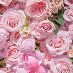 Aliflowers 5D Pink Rose Peony Roll Up Curtain Cloth Flower Wall - Ali Flowers