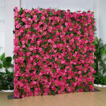 Aliflowers Pink Rose Peony Hydrangea Roller Cloth 5D Flower Wall Wedding Background Decoration ALFWL159