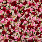 Aliflowers 3D Pink Rose Roller Curtain Decoration Wedding Flower Background Wall