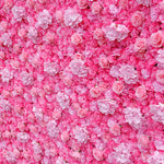 Aliflowers 2D Hot Pink Rose with Hydrangea Flower Wall Wedding Decorative ALFWL050 - Ali Flowers