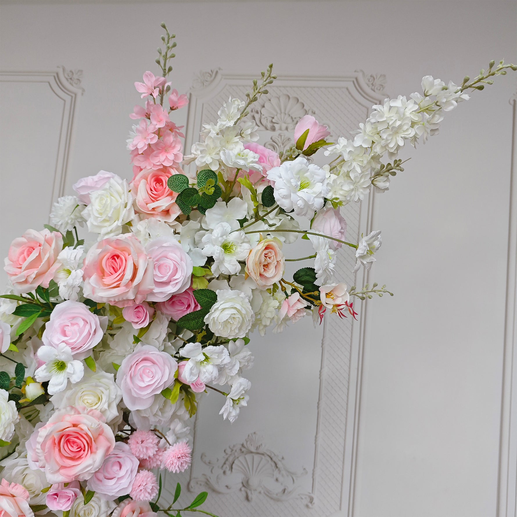 aliflowers pink series wedding flower arrangement event horn arch decoration