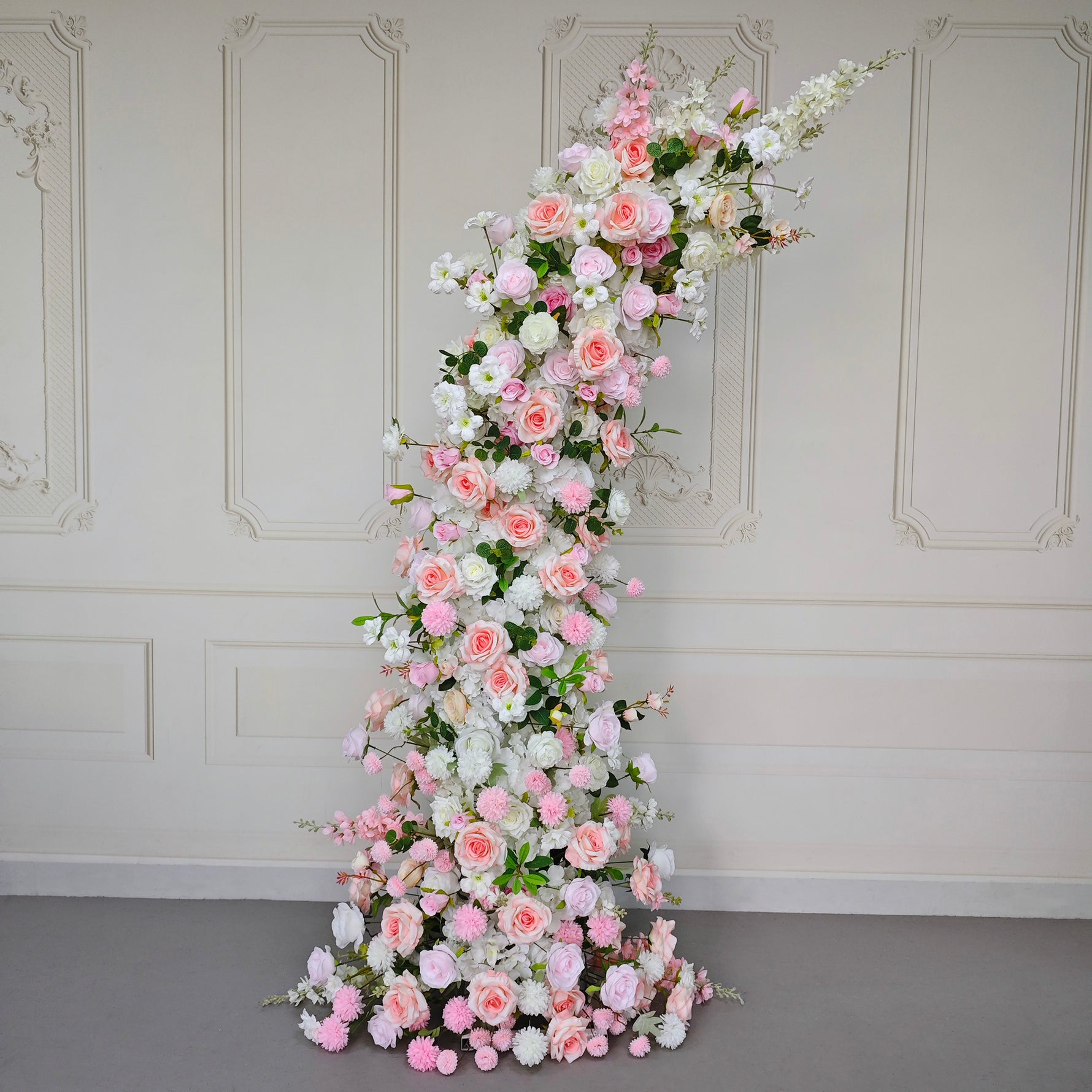 aliflowers pink series wedding flower arrangement event horn arch decoration