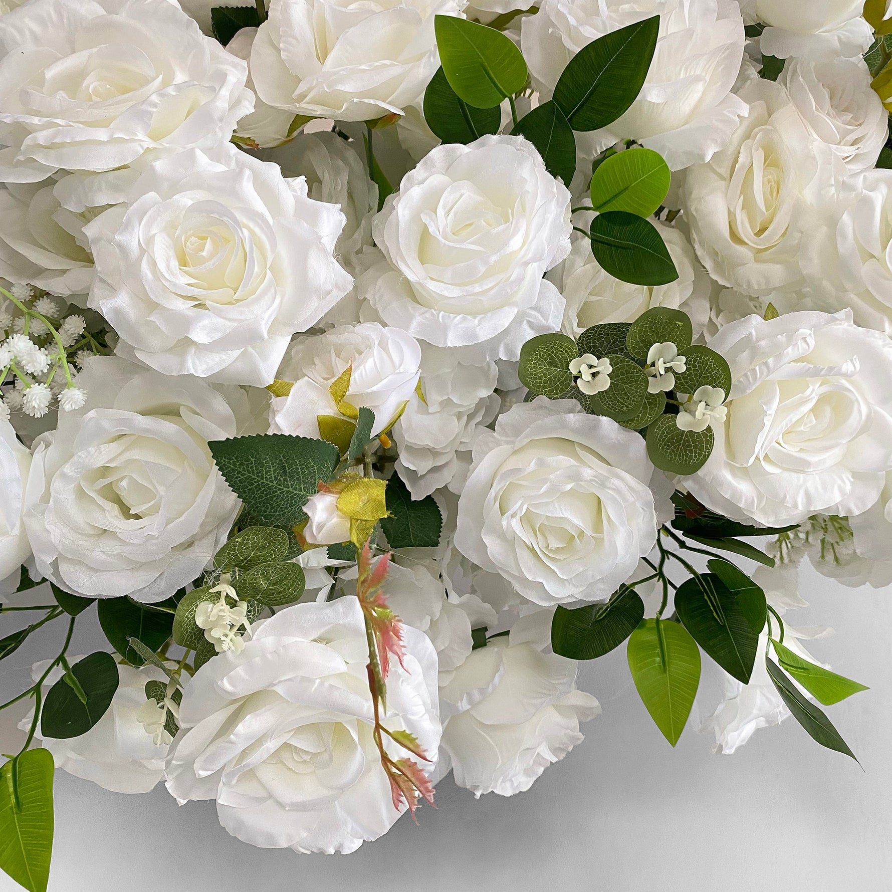 Aliflowers 5D Premium White Heart Flower Arch for Romantic Wedding Decoration