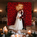 Aliflowers Pure Carmine Red Rose Wall Backdrop Decor Layout Photo Props ALFWL068 - Ali Flowers